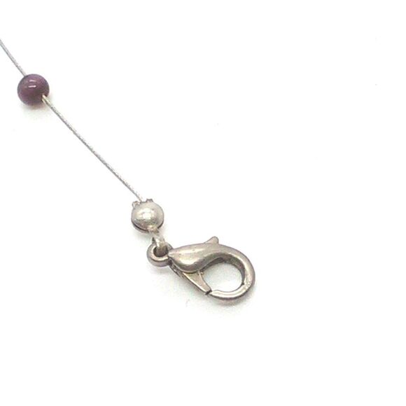 Kenneth Cole Vintage Floating Beaded Necklace Signed - Picture 4 of 6